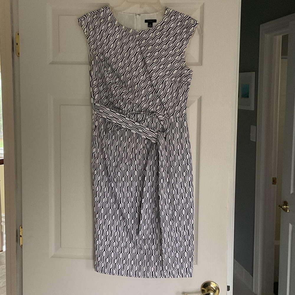 Navy and White patterned dress